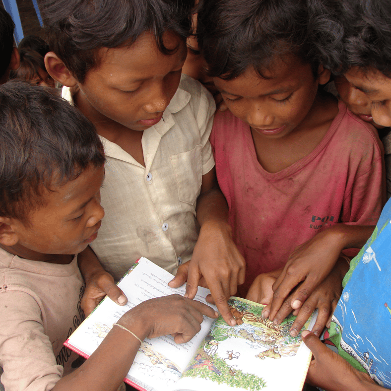 Children Reading A Child's Garden of Bible Stories