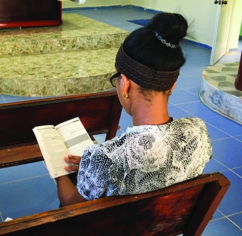 Dominican Republic Woman Reading Spanish Bible
