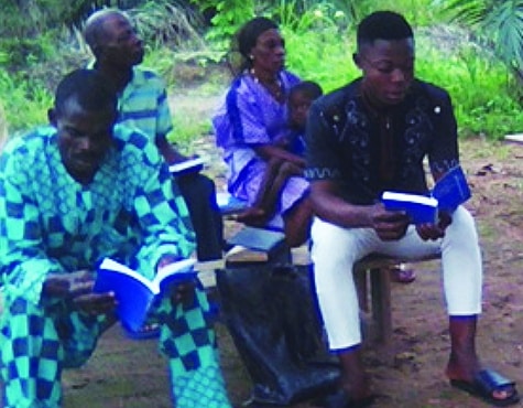 Nigeria Studying Catechism Under Trees