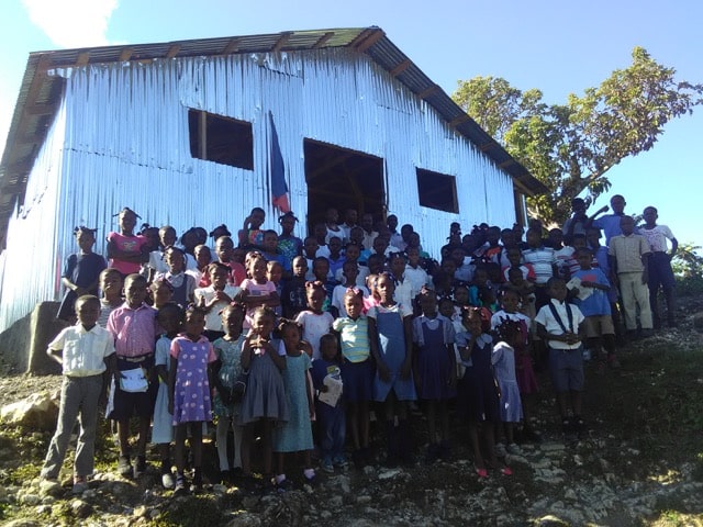 Haiti Children Outside School